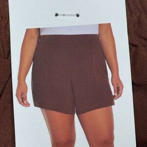 Wildfox Womens Brown Rayon High-Waisted Shorts XXL 5" Inseam d0830